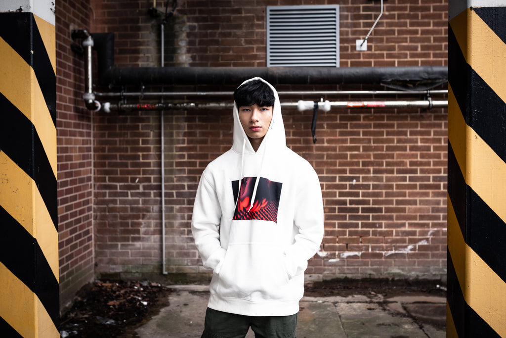 Whiteout redwave hoodie