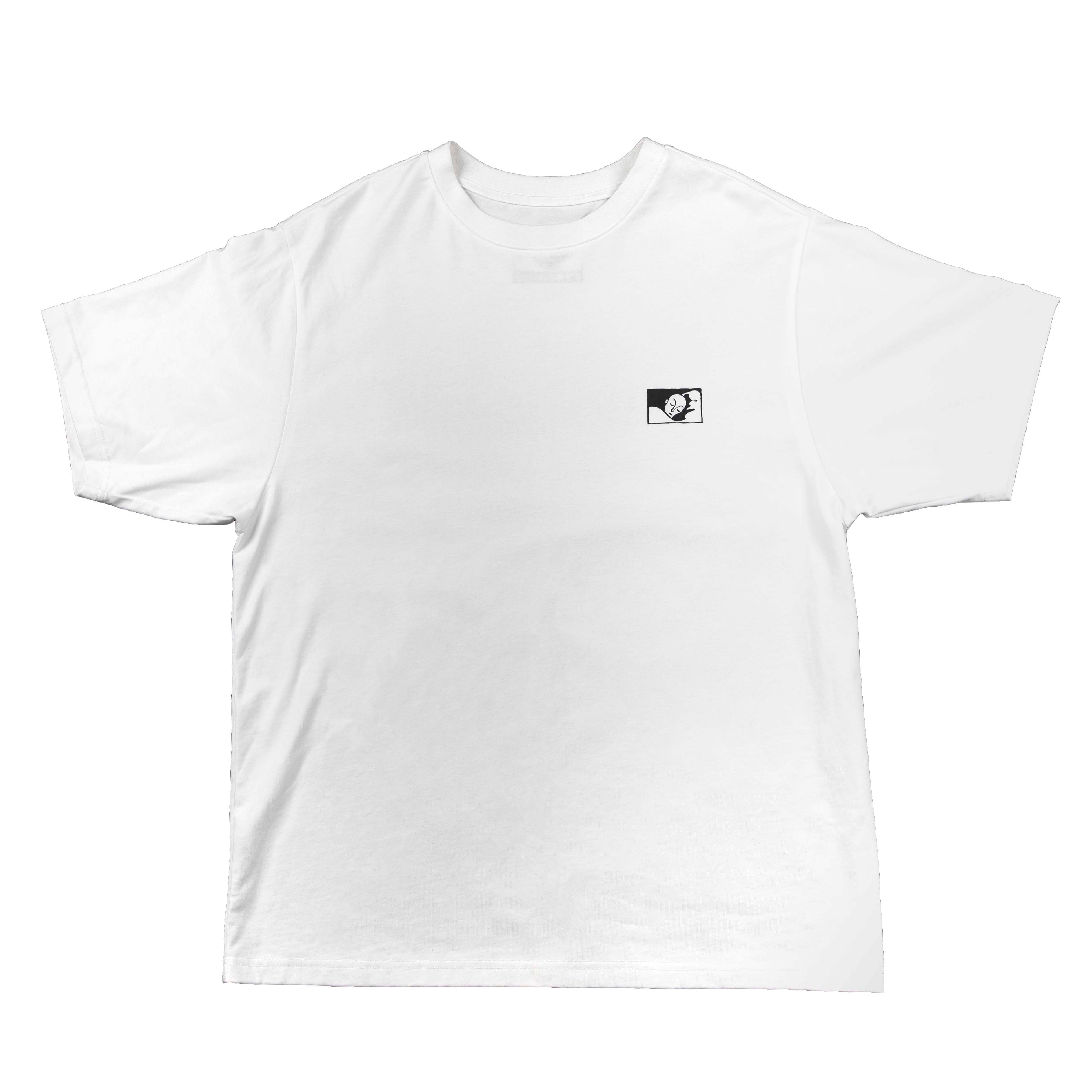 White emblem tee