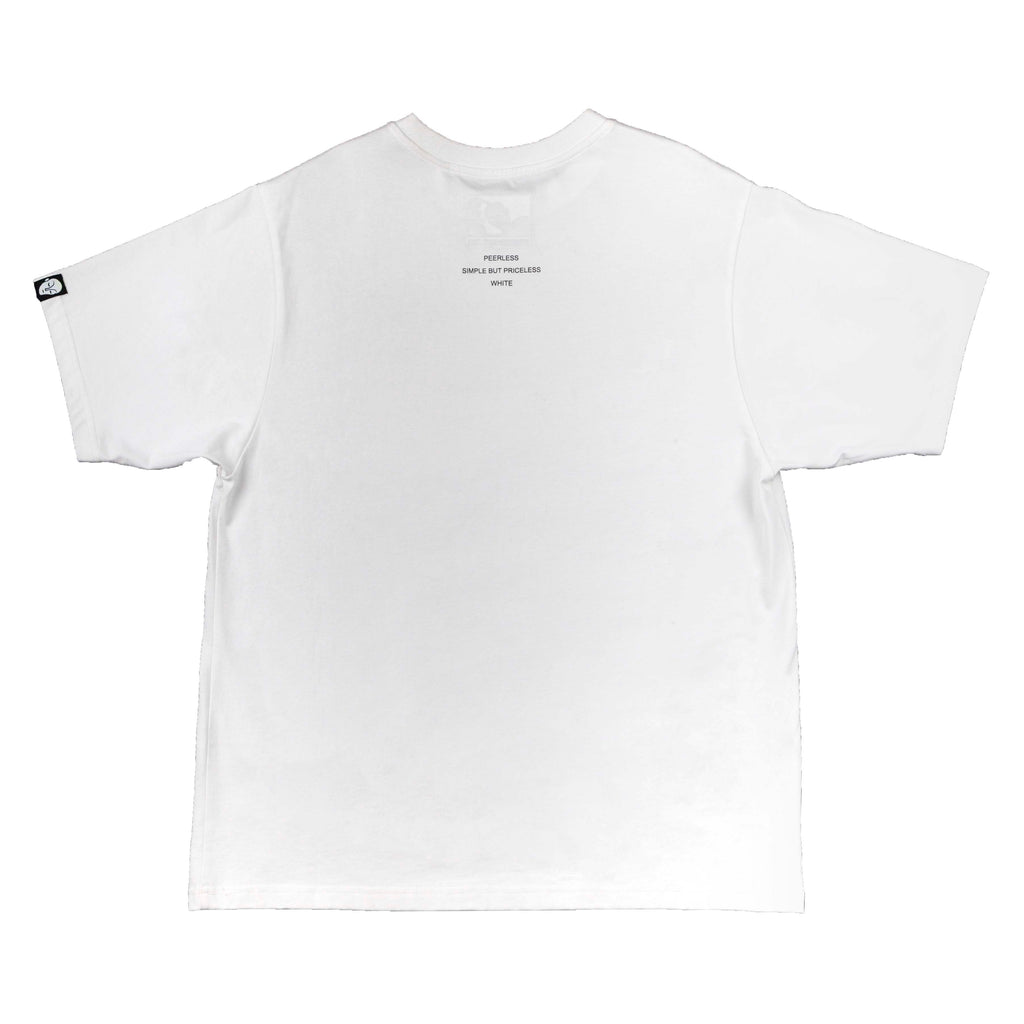 White emblem tee