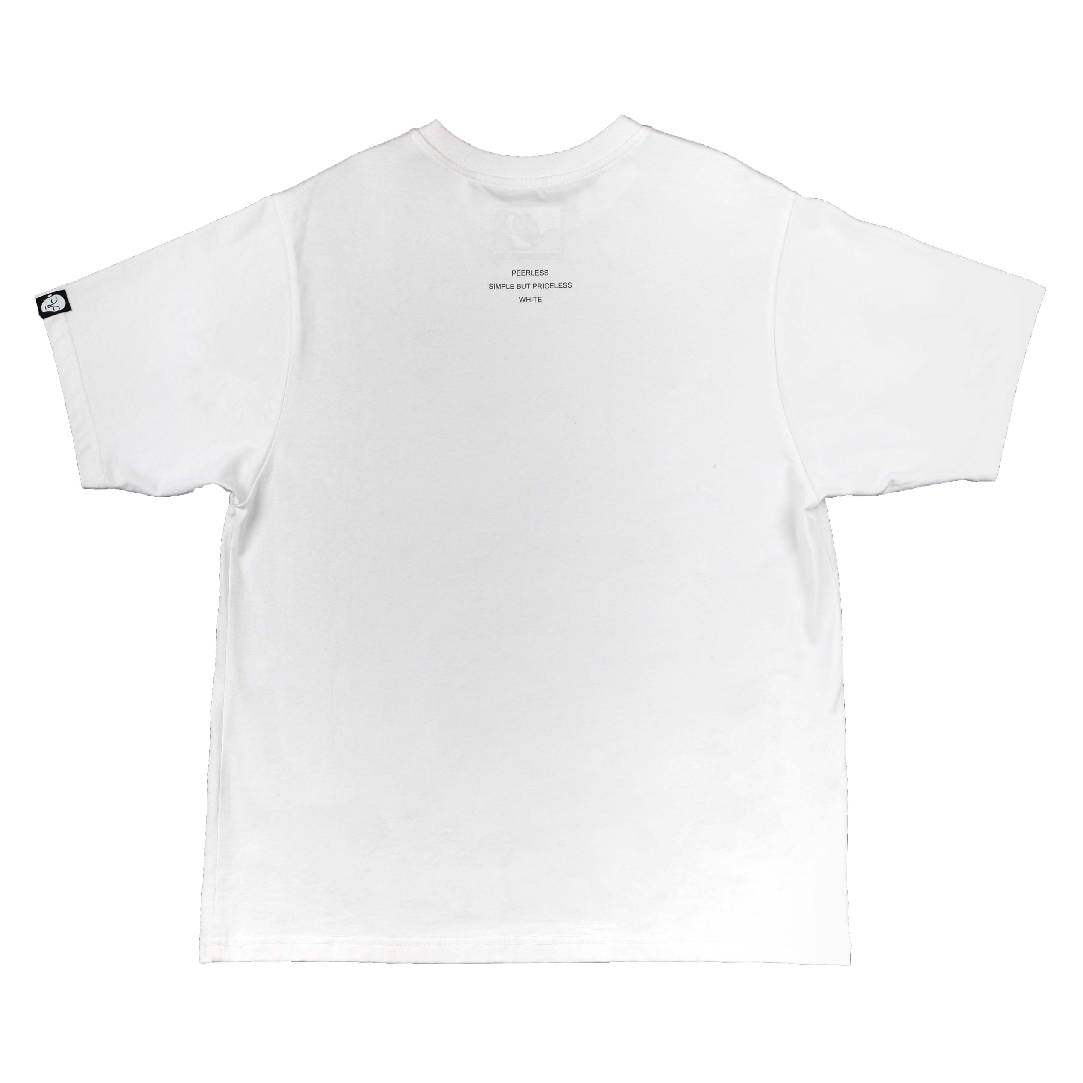 White emblem tee